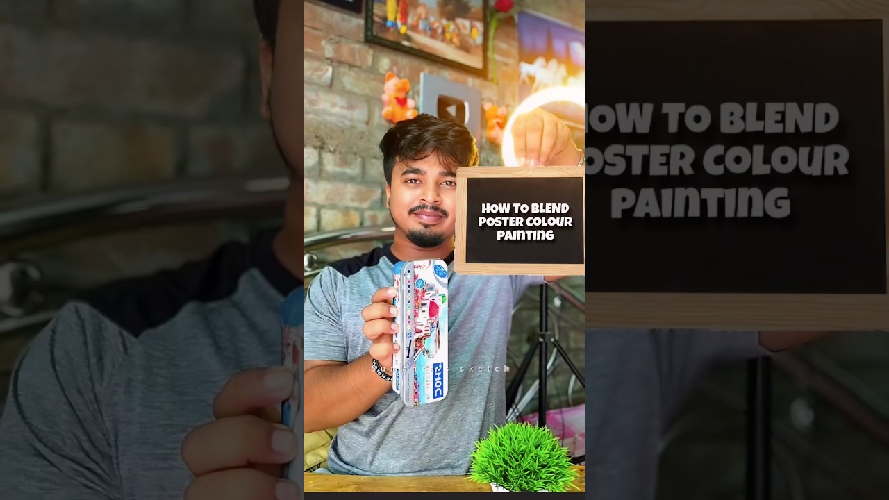 Poster Colour Painting Tips😍/ How to Blend Poster Colour : Toutorial #shorts #painting