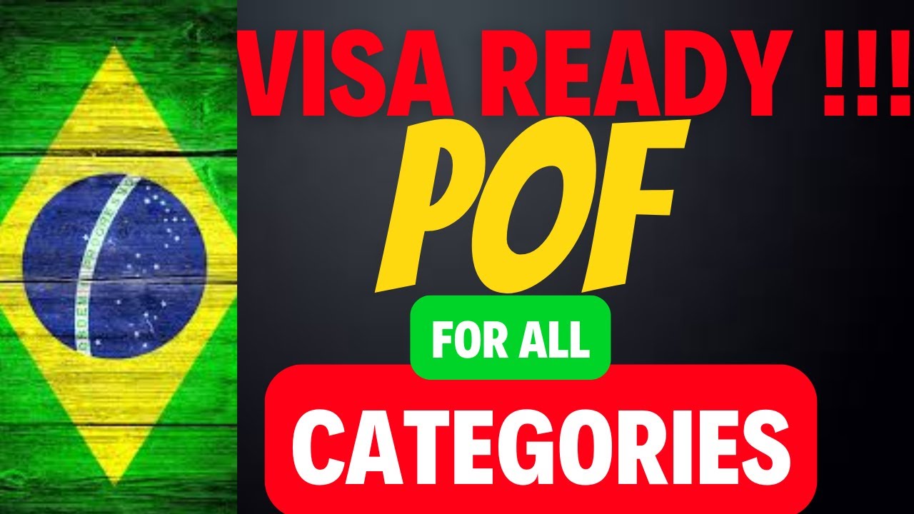 PROOF OF FUNDS FOR ALL BRAZILIAN VISA CATEGORIES WITH SAMPLE SPONSORSHIP LETTER #brasil  #youtube