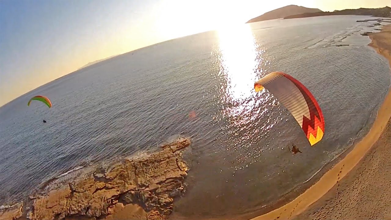 Beach soaring Legrena HD (Powered Paragliding, PPG) Greece