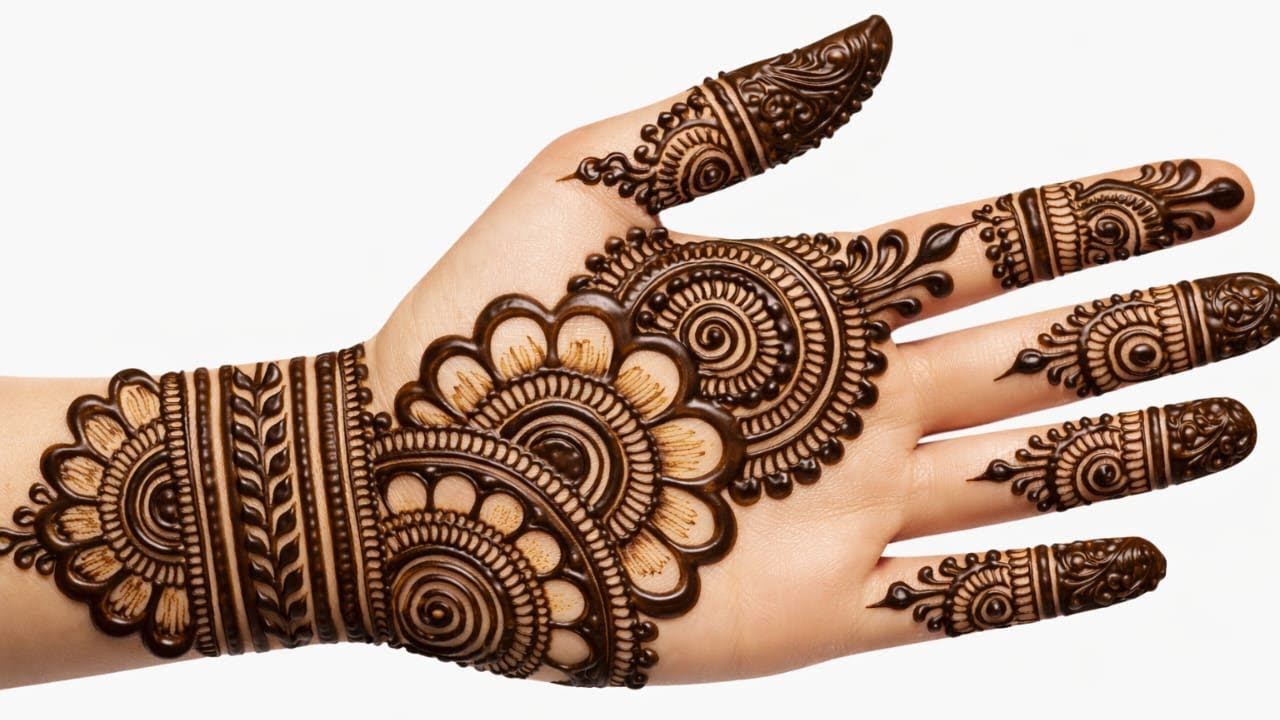 Simple and beautiful mehndi design | front hand mehndi design | easy mehndi design | mehndi design