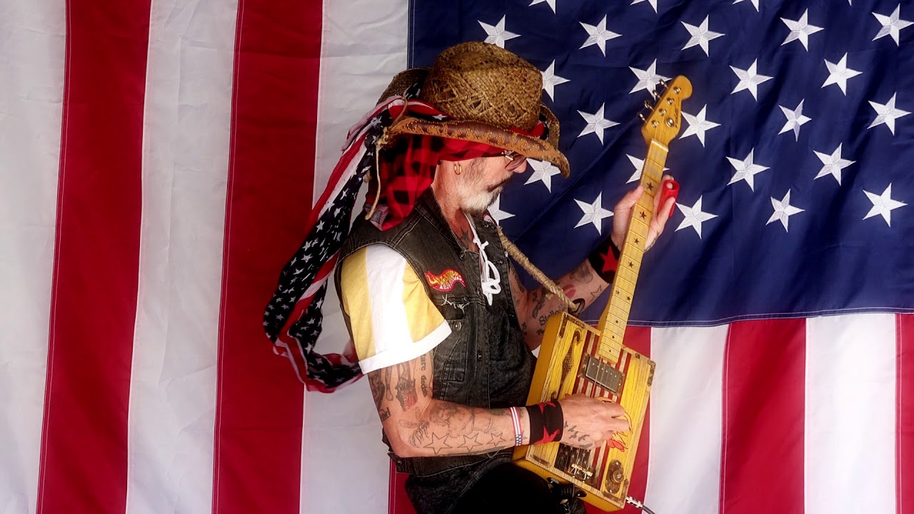National Anthem On A Cigar Box Guitar Crazy Version