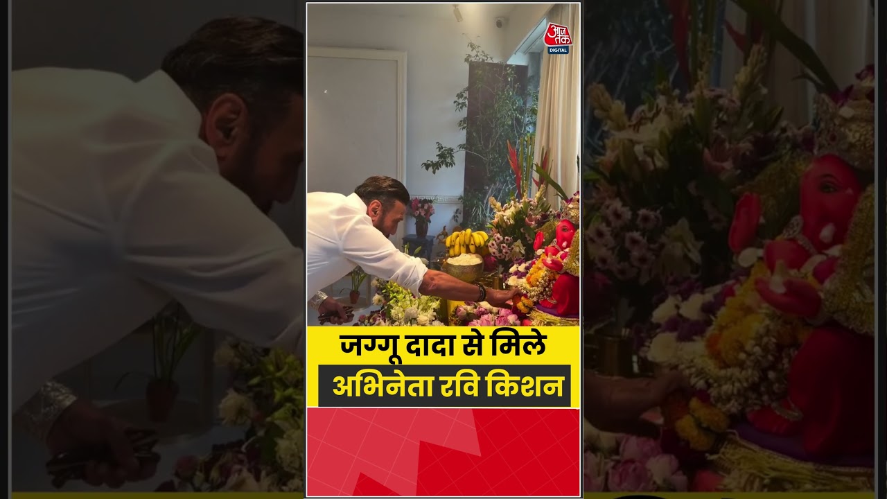 जग्गू दादा से मिले अभिनेता रवि किशन #JackieShroff #ravikishan #shorts #ytshorts #aajtak