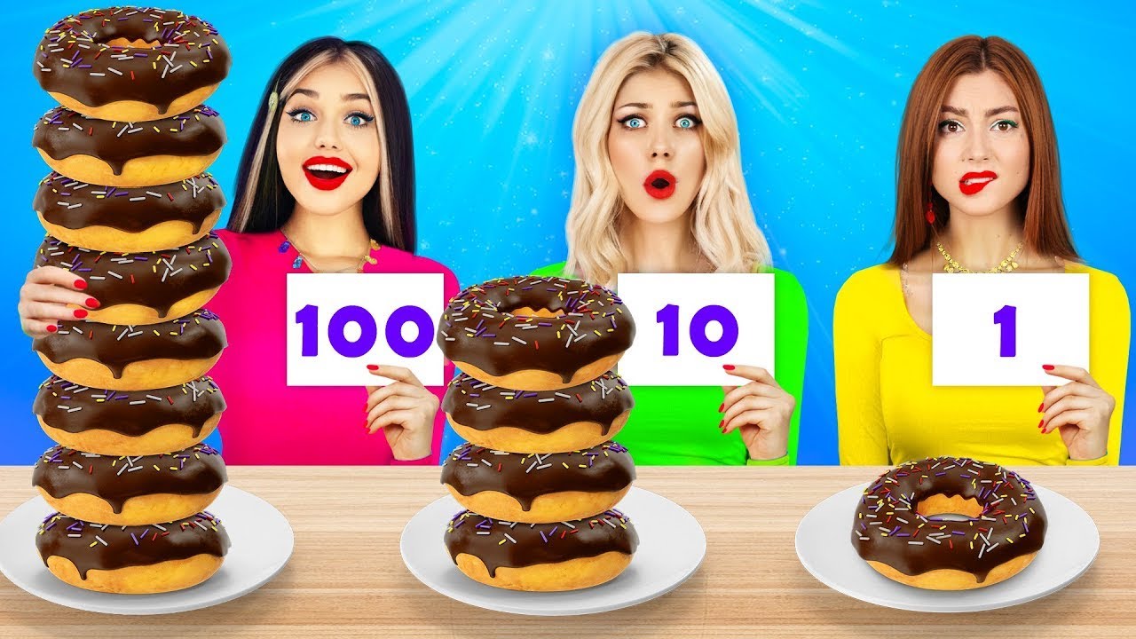 100 Schichten Schokolade Challenge | Schokolade VS Echtes Essen Essensschlacht von RATATA