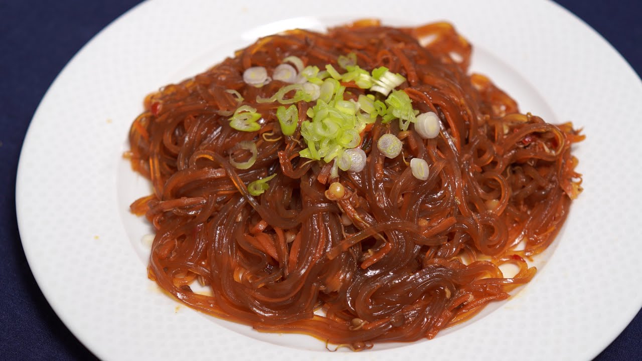 spicy glass noodles recipe | mapo harusame plant based (ASMR)