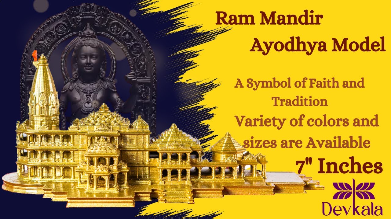 Discover the Spiritual Essence of Ayodhya with the Exquisite Ram Mandir Model -Sizes -4