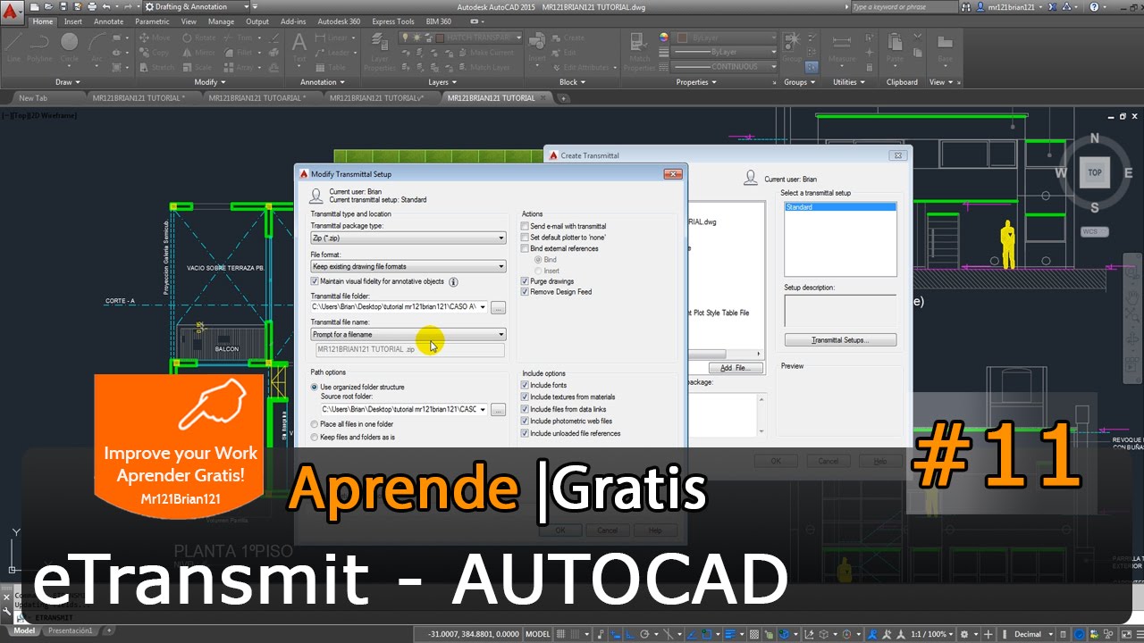 AutoCAD 2015 Tutorial Basico Starter 11 / Etransmit exportar referencias externas