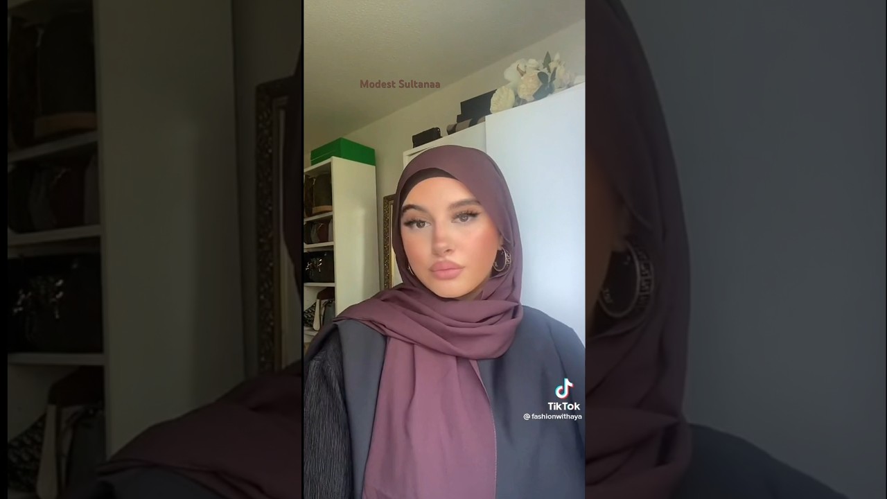Cute Simple hijab with earrings🤎#hijabers #hijabi #hijabista #hijabiz #hijabfashion #hijabtutorial
