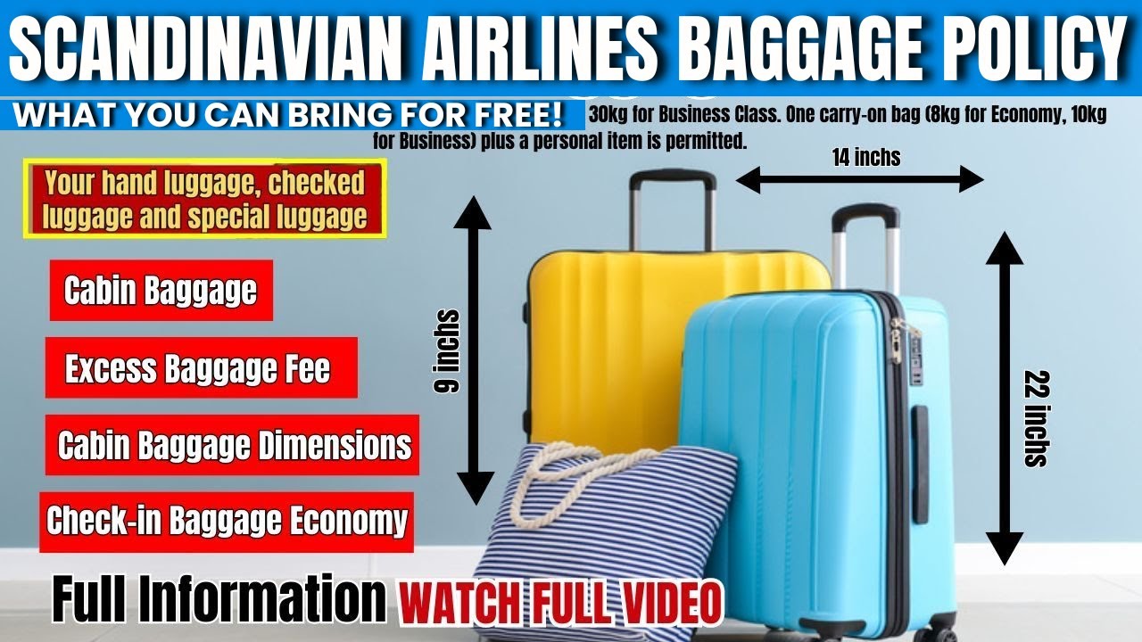 Scandinavian Airlines Baggage Policy 2025 | What You Can Bring for FREE! ✈️✅