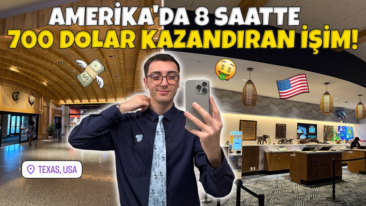 AMERİKA'DA BİR İŞ G&Uuml;N&Uuml;M! Amerika'da Ne Kadar Kazanıyorum, Amerika G&uuml;nl&uuml;k Vlog, Otel'de &Ccedil;alışmak 🧿 TX