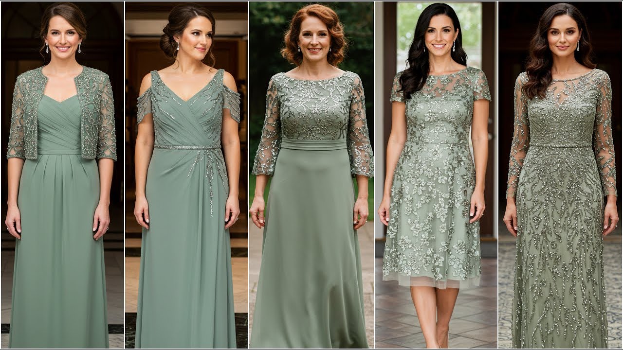 Trendy Dusty Sage Green Mother of the Bride Dresses - Beautiful MoB Gowns for Wedding 2025