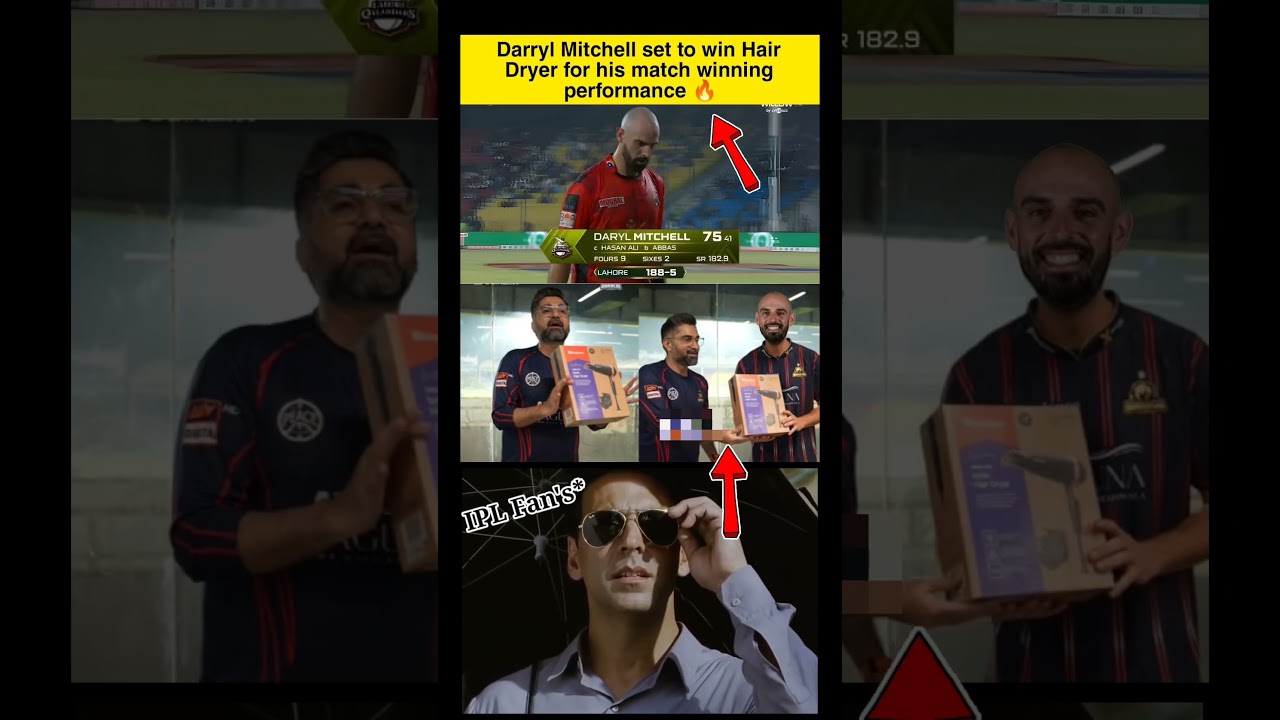 PSL me man of the match hair dryer #cricket #psl #shortsvideo