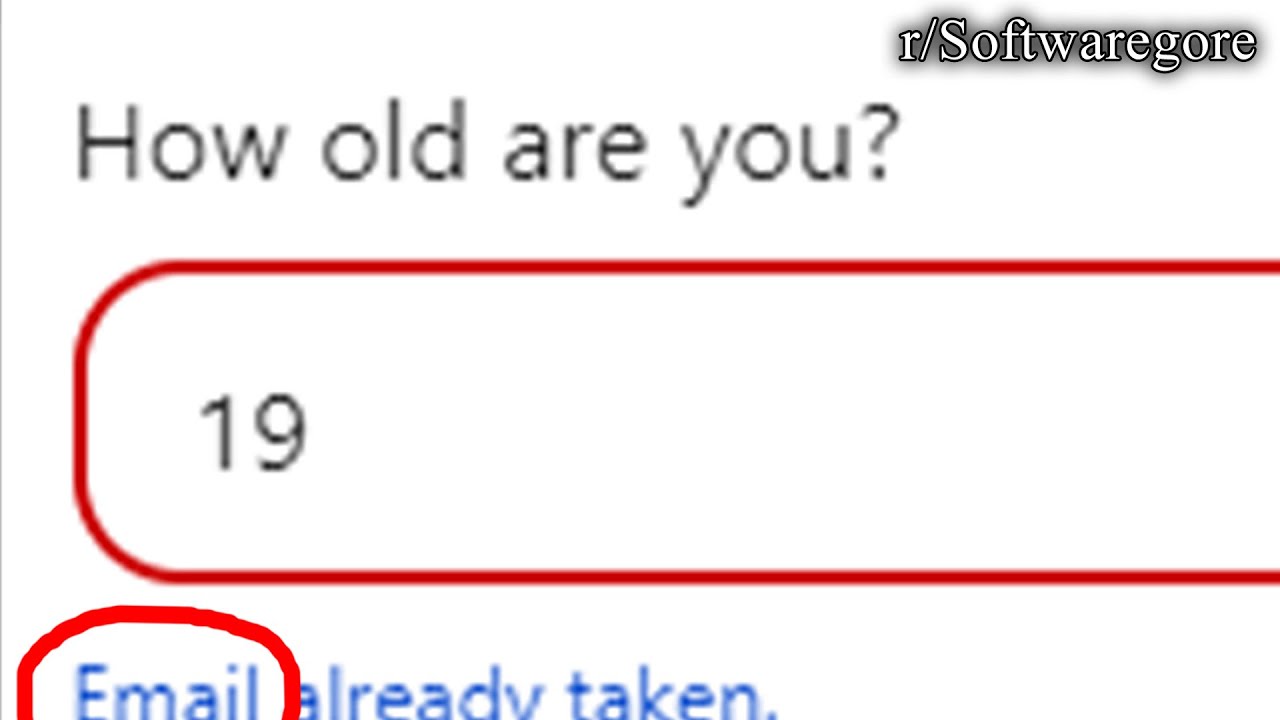 r/Softwaregore | email уже занят