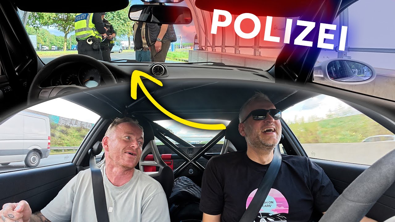 Vi bliver stoppet af tysk politi!? Renés Porsche GT3 på F1-bane!
