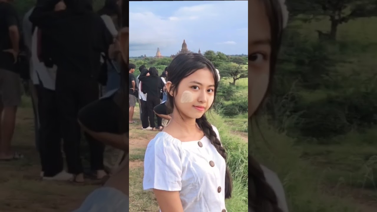 Myanmar's dress with burmese girl#beautiful Myanmar country 🇲🇲 &hearts;️