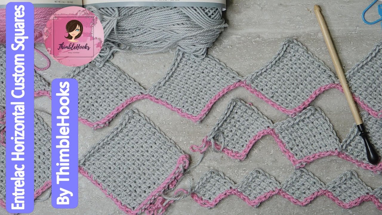 ENTRELAC Bigger or Smaller Horizontal Squares Crochet / MY MAGIC FORMULA - Math Made Easy