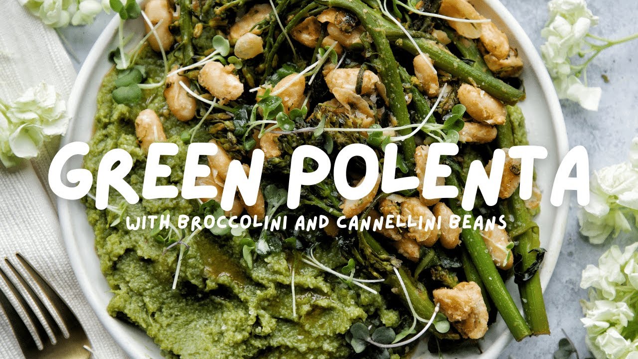 EAT YOUR GREENS #2: GREEN POLENTA [VEGAN, GLUTEN FREE, EASY!!] | PLANTIFULLY BASED