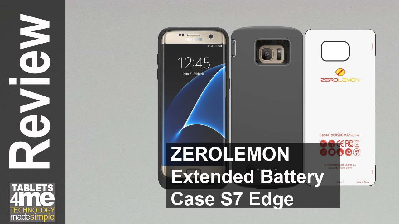 ZeroLemon Samsung Galaxy S7 Edge Battery Case 8500 MAH