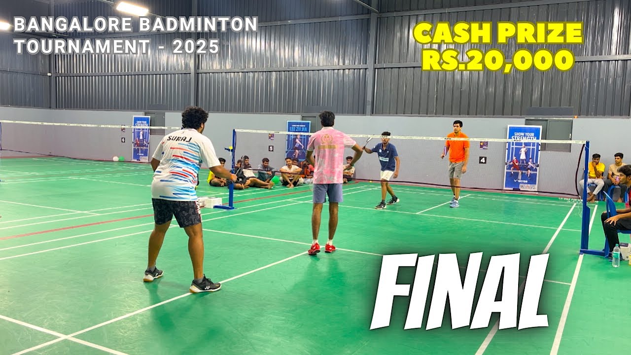 SAHASRA/SURAJ vs ARYA.G/SAKET || Final - Open State Badminton Tournament - Bangalore 2025