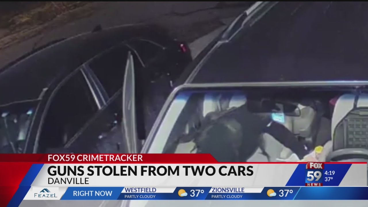 Crook caught on cam stealing two guns from unlocked cars in Danville