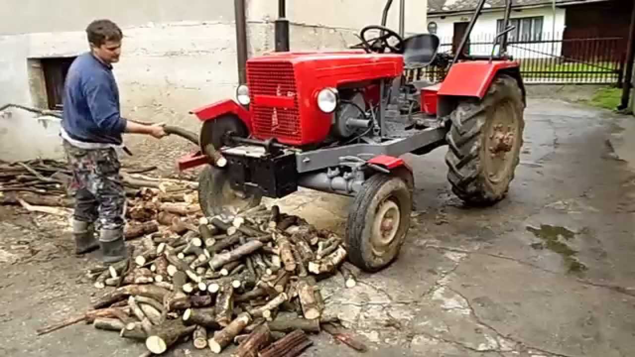 SAM Ciągnik Traktor Samoróbka z piłą do cięcia Osielec