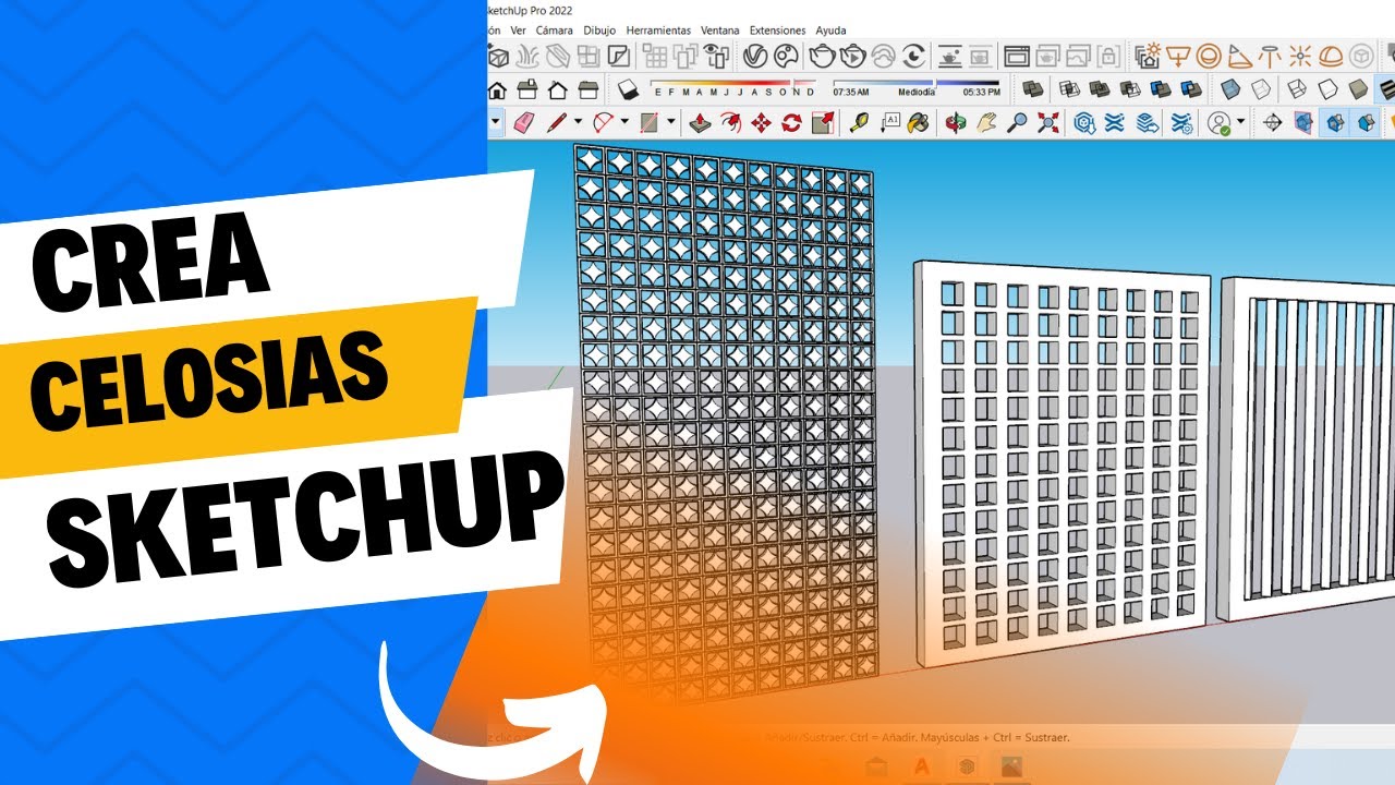 Como crear Celosías con Sketchup Fácil