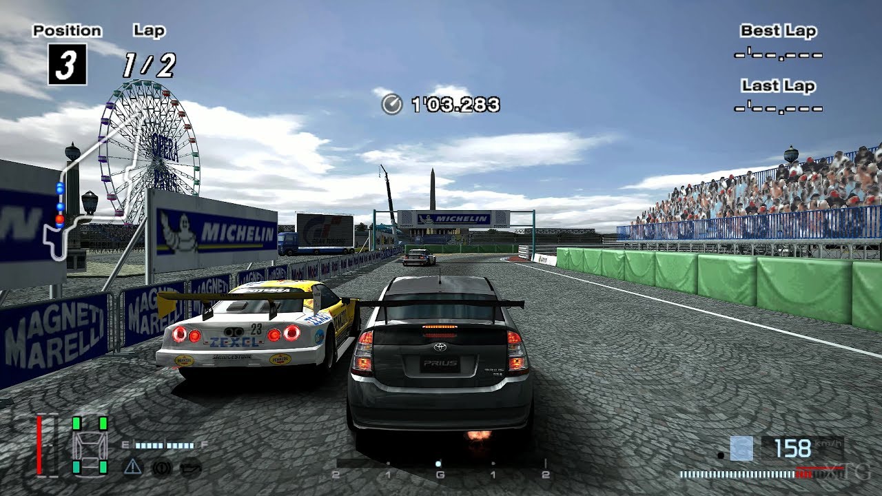 [#1516] Gran Turismo 4 - Toyota Prius GT PS2 Gameplay HD