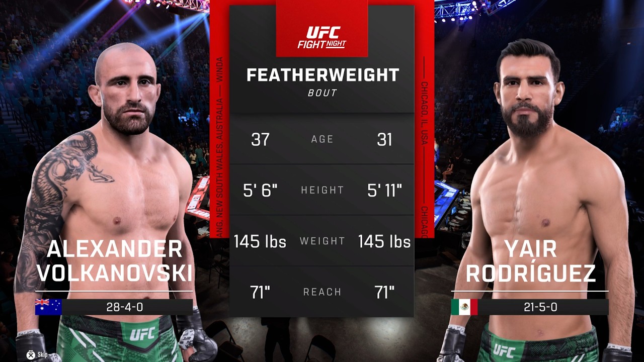 Эпсончик (Volkanovski) vs Пузолифтер (Rodriguez) - OFC 4: Новое начало - Матч 1/4 №4 Бой 1 - UFC 5