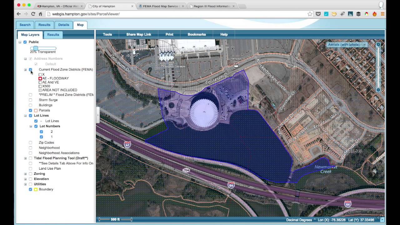 Flooding Information: City's GIS Website