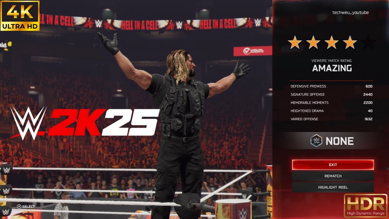 The Undertaker vs Seth Rollins ⚰️ The Phenom vs The Visionary | No Commentary WWE 2K25 4K HDR