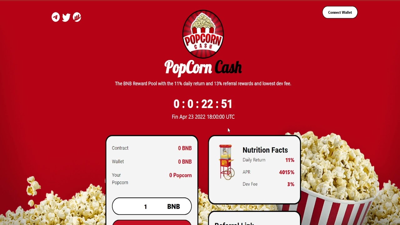 POPCORN CASH BNB MINER w 11% ROI LAUNCHING TODAY!!!! 🍿💰