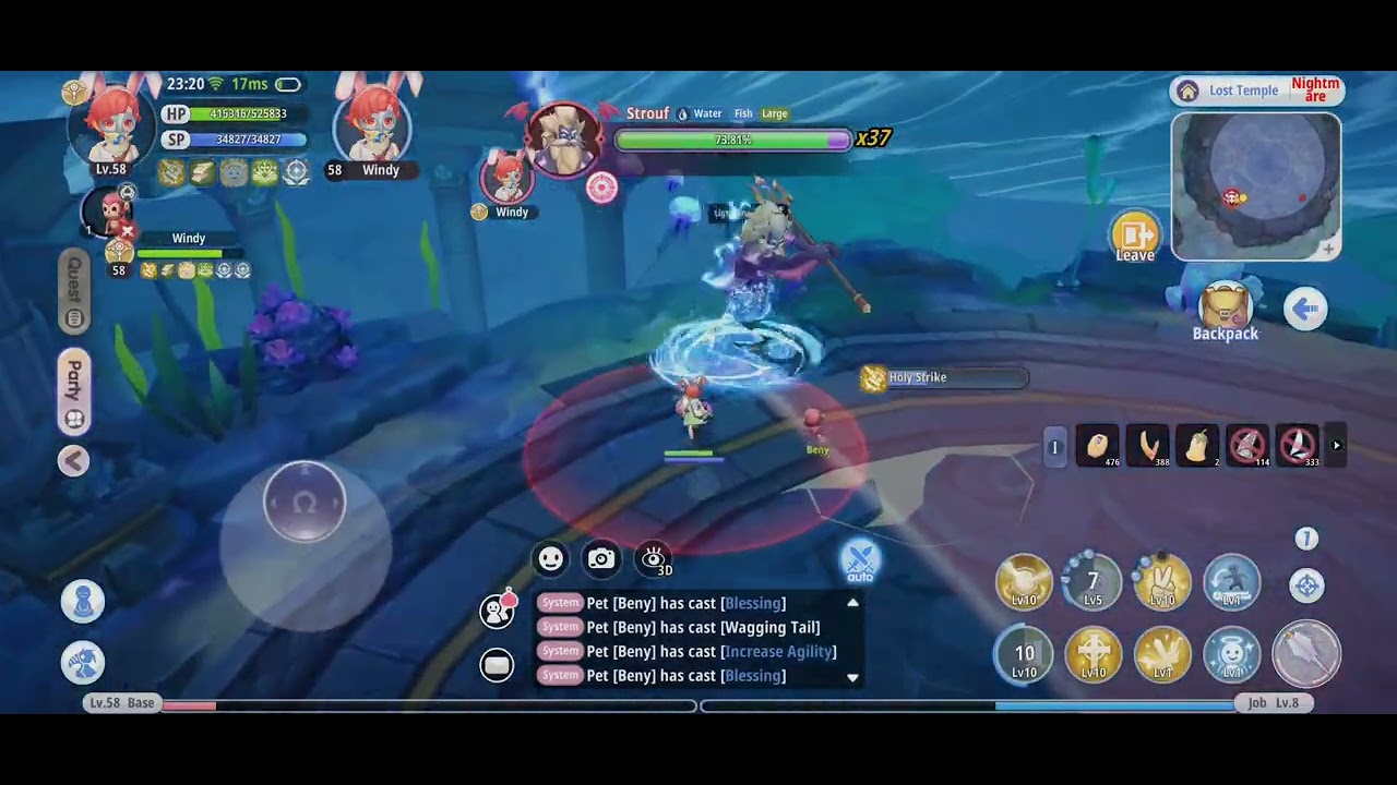 ROX Global: Battle Priest Solo Lost Temple Nightmare