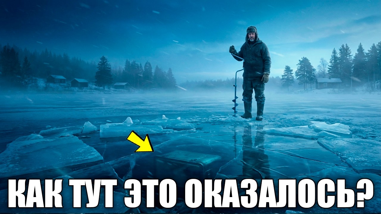 Рыбак заметил подо льдом силуэт огромной тени, а когда лёд треснул — произошло нечто неожиданное