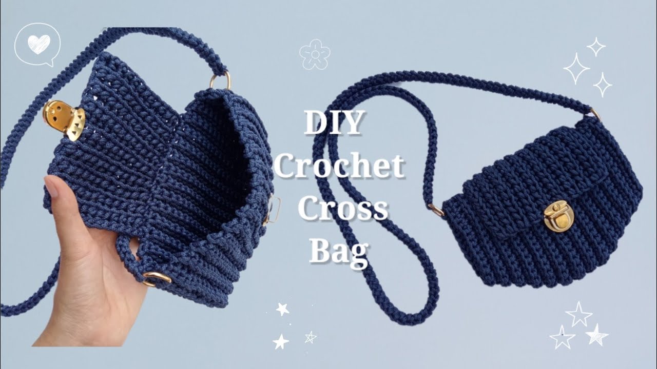 The Easiest way to crochet Cross bag | beginner friendly tutorial