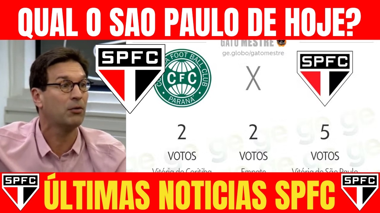 SPFC HOJE - CRESPO PODE SAIR ? CONFRONTO PELO BRASILEIRO, DÚVIDA NA ESCALAÇÃO, SEQUENCIA E +