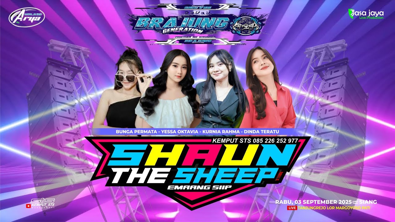 LIVE SHAUN THE SHEEP - HAPPY PARTY BRAJUNG GENERATION - TANJUNGREJO MARGOYOSO PATI | ARYA AUDIO