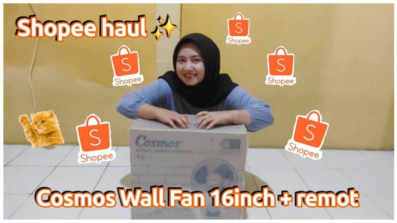 UNBOXING & REVIEW KIPAS ANGIN DINDING MURAH | Cosmos Wall Fan 16inch| Nuri Amaliyah