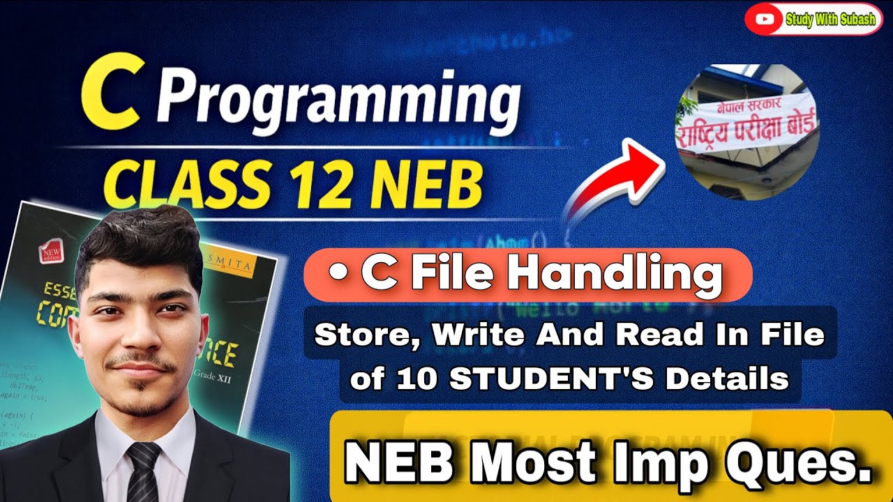 C Program to Store and Read 10 Students Data Using File Handling