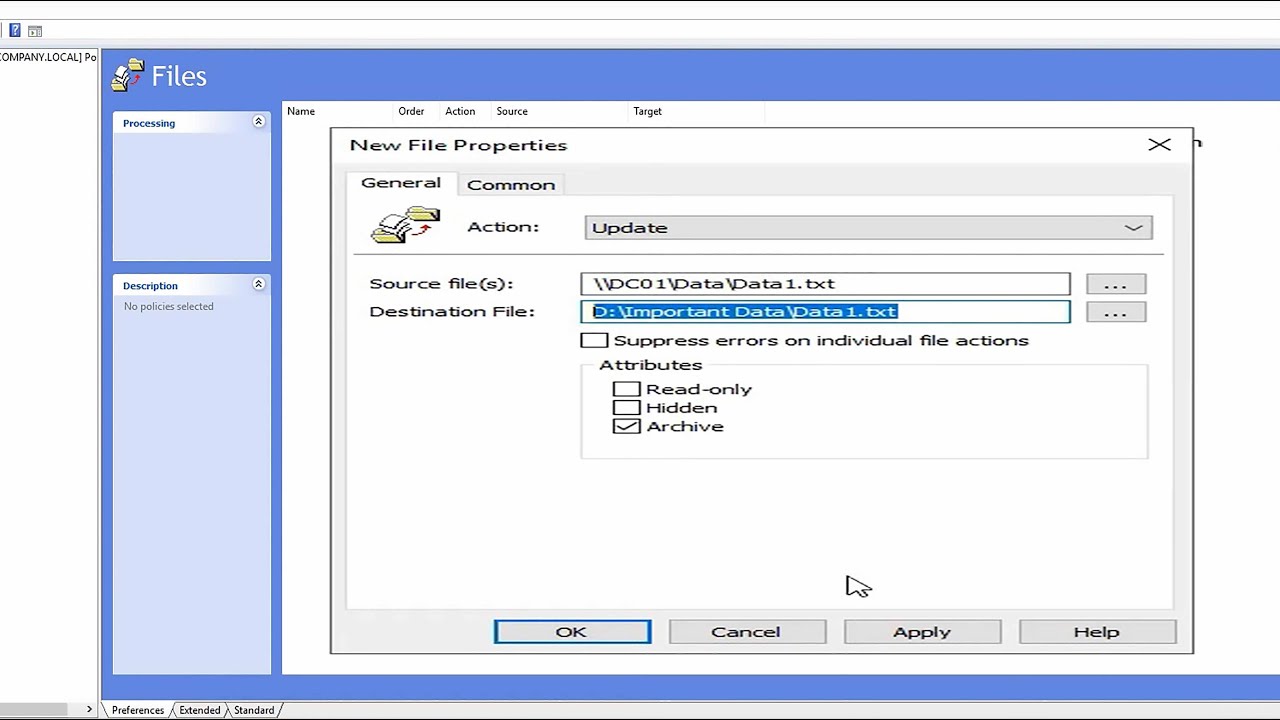 How To Send File And Folder From Domain Controller To Client Using Group Policy Windows Server 2019