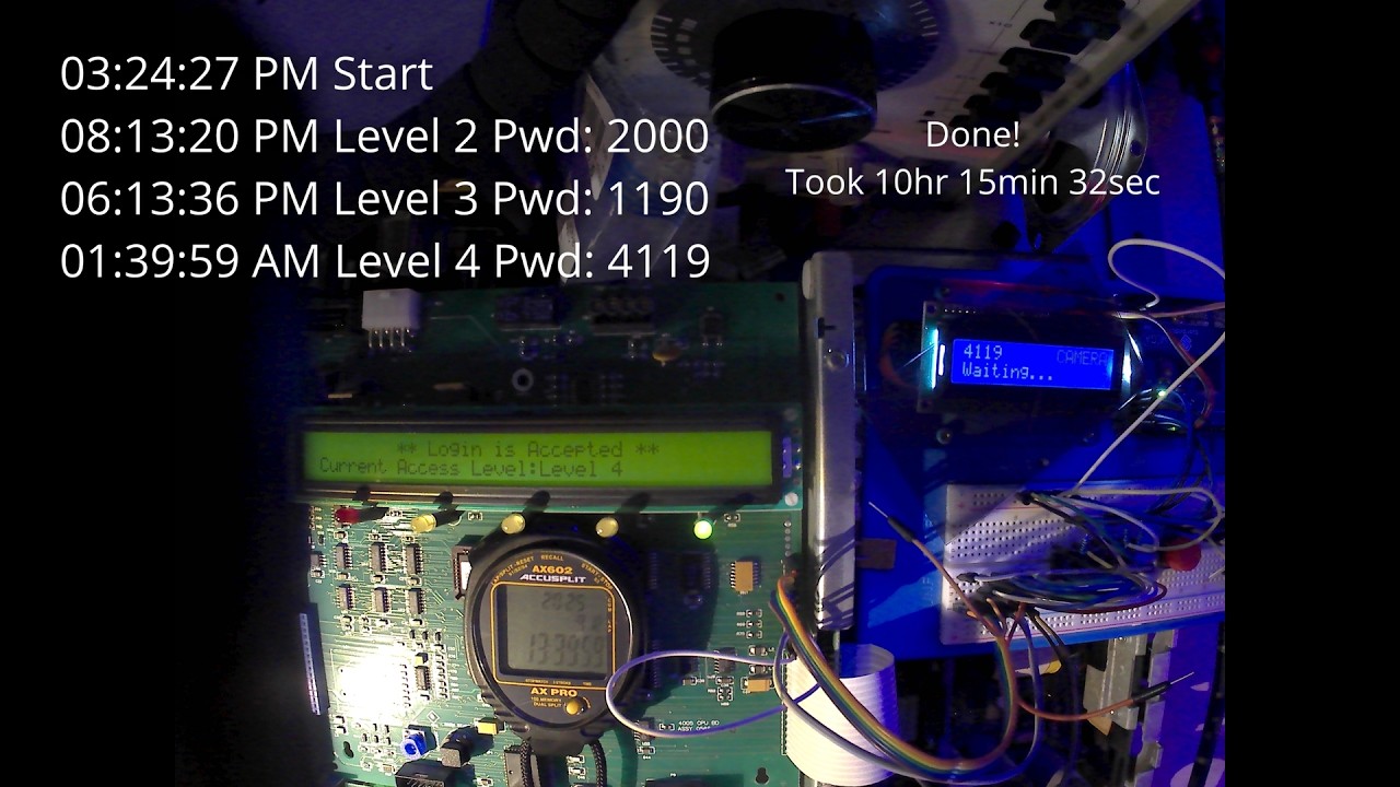 SImplex 4005 Password Cracker Timelapse