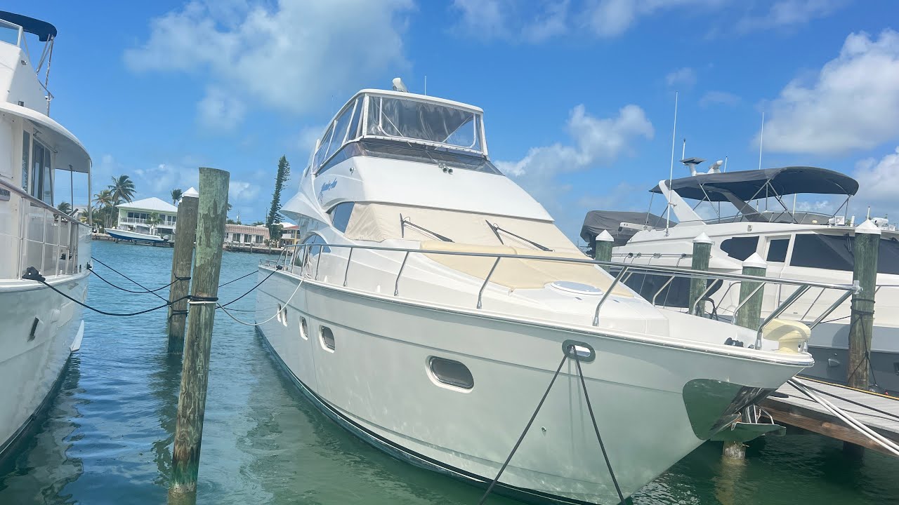 Dream big boys 59’ 2005 Marquis Motor Yacht walk thru video Stand up engine room