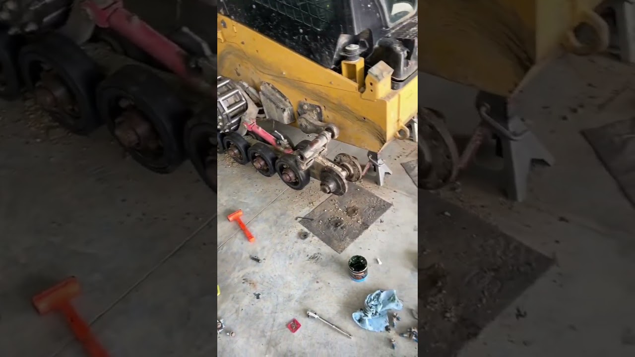 That escalated quickly. #construction #cat #257 #mechanic #repair #tracks #expensive #nevergiveup