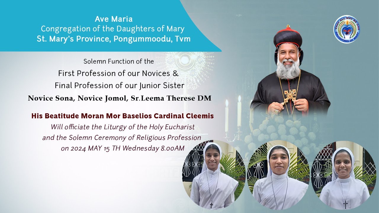Solemn Function of the First Profession of our Novices & Final Profession of our Junior Sister