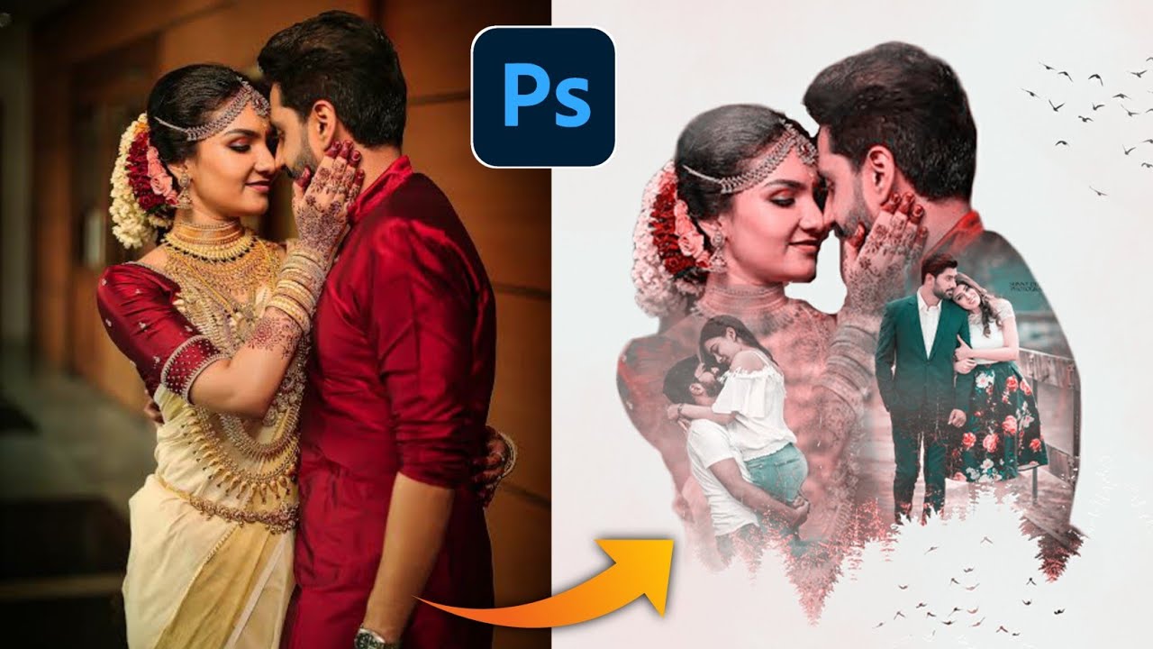 New Style Wedding Album Cover Page create In Photoshop | फोटोशॉप मध्ये लग्न एल्बम कवर पेज तयार करा