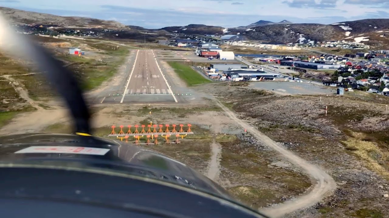 Landing at Hammerfest Airport, VL3 Landing 1st of 4-Ship Formation flying from Kirkenes / North Cape