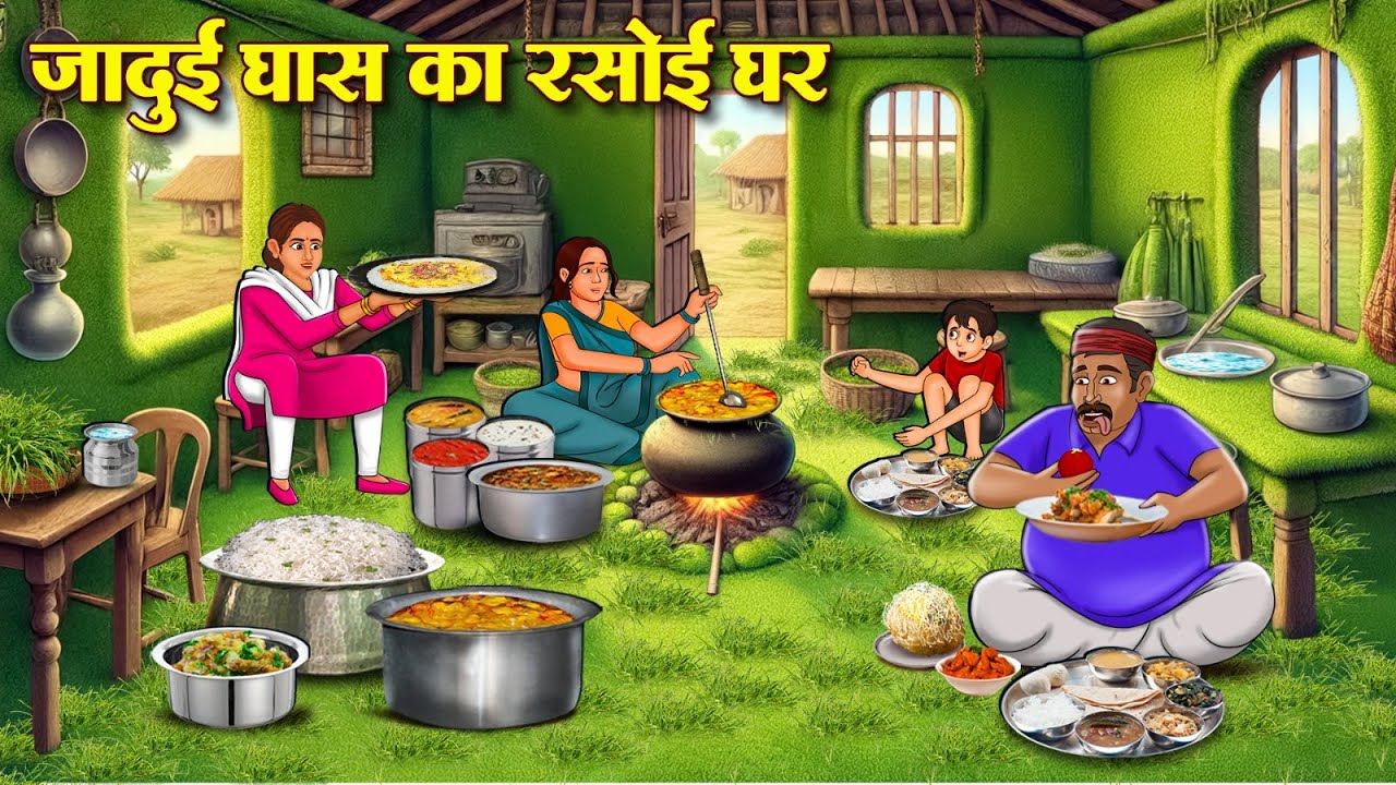 Kitchen made of magical grass | Hindi Stories | Latest Hindi Stories | Hindi Stories 2025 | Story...