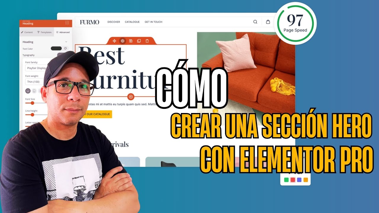 ¡Crea una sección HERO RESPONSIVA con Elementor Pro!