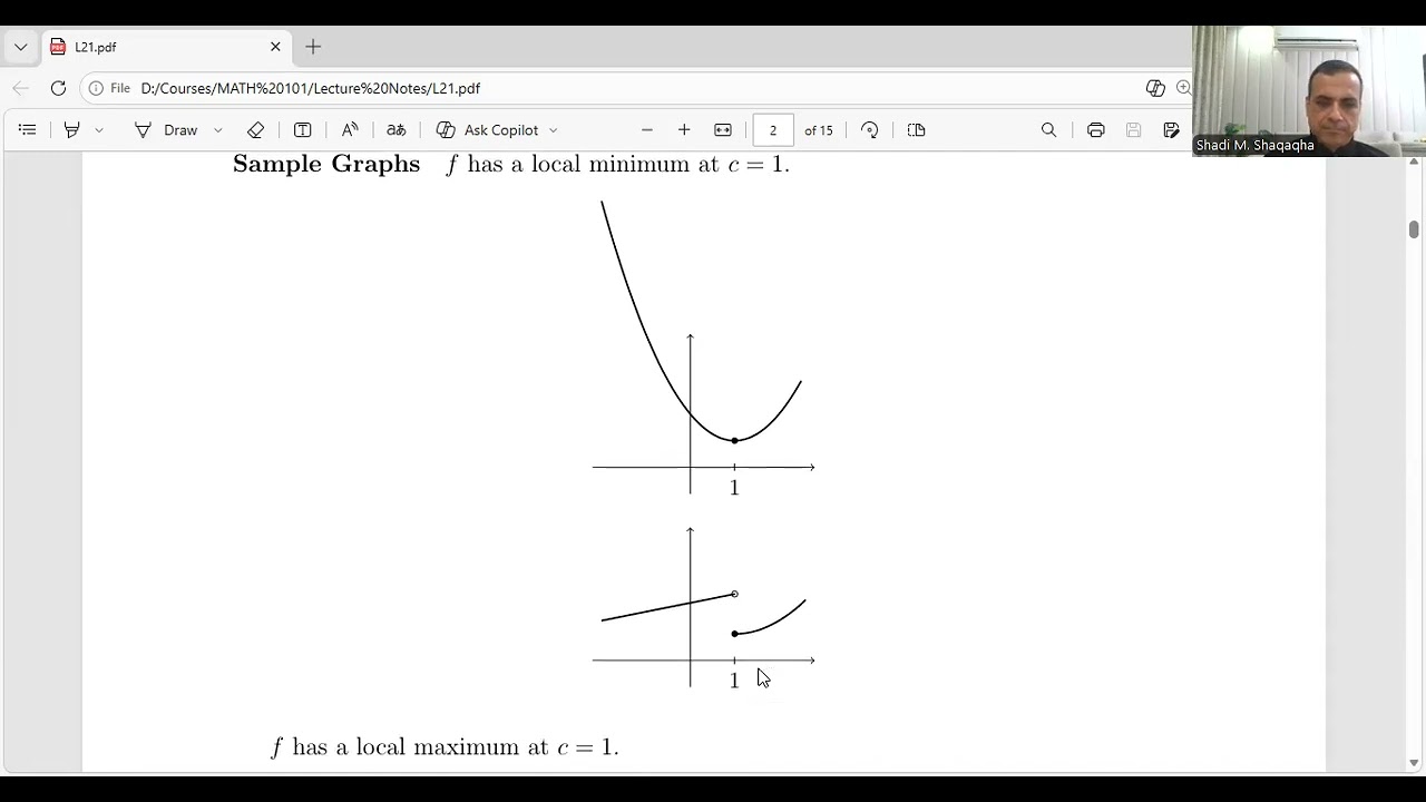 Calculus1-Lecture 21|Increasing,Decreasing Functions, Extreme Values, First, Second Derivative Tests