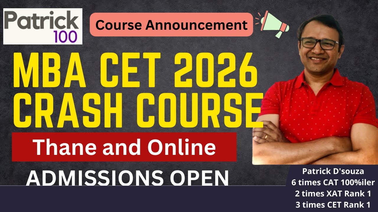Интенсивный курс подготовки к MBA CET 2026 | Тхане и онлайн | Подробная информация о курсе | Patr...