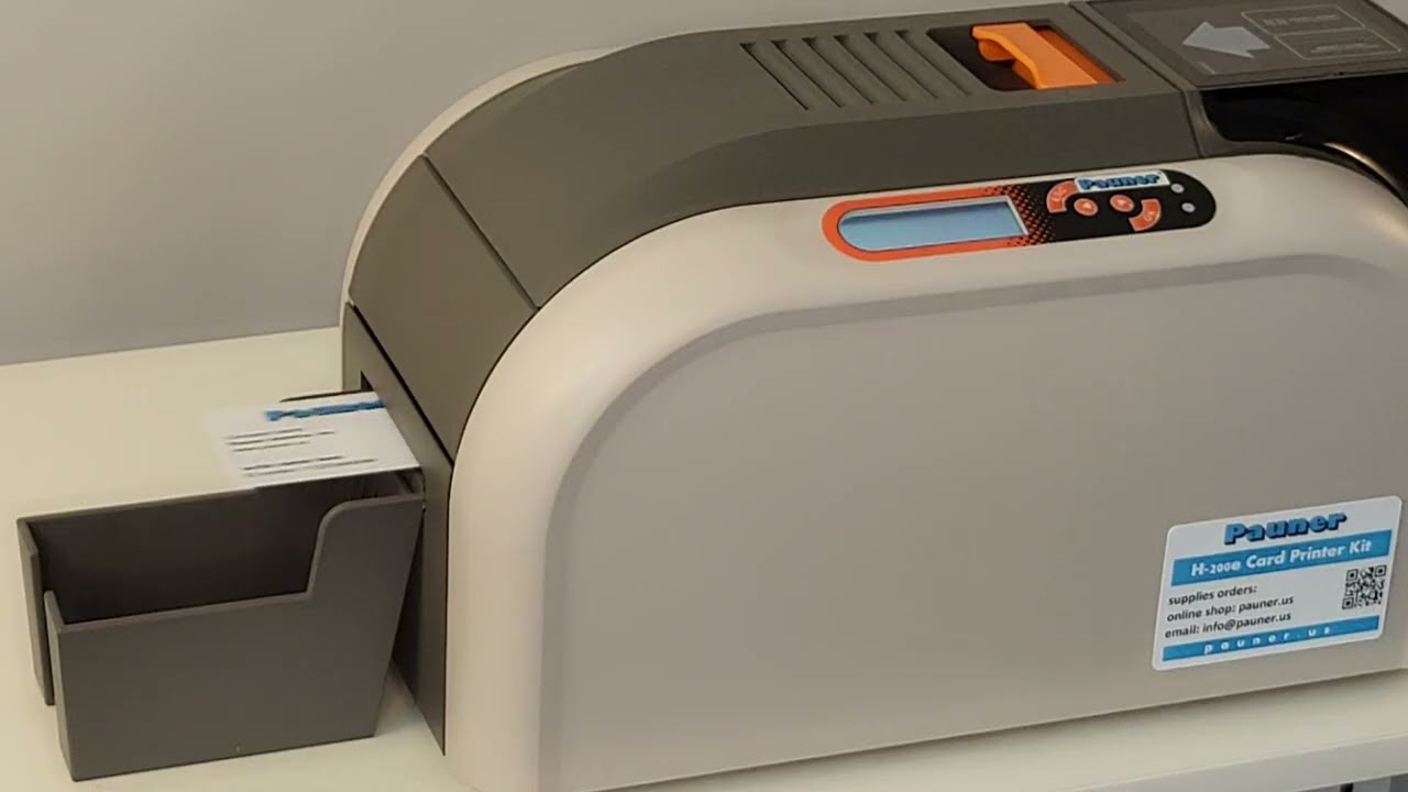ID card printer for ID card printing Pauner H200e Kit includes name badge printing software
