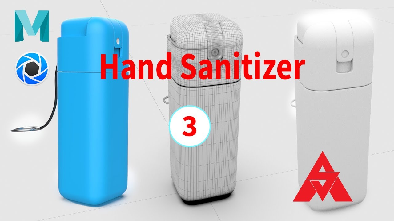 3D Product Modeling in Maya| 3D Modeling Tutorial| 3D Modeling and rendering| hand sanitizer